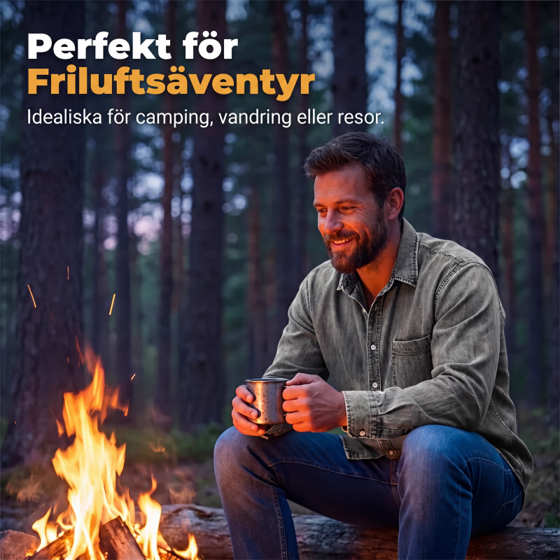 👔Klassisk tvättad denimskjorta för män