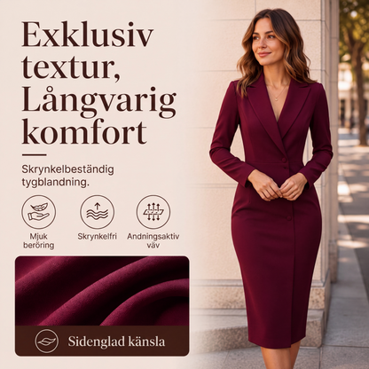Kvinnors eleganta asymmetriska enknäppt kavajklänning