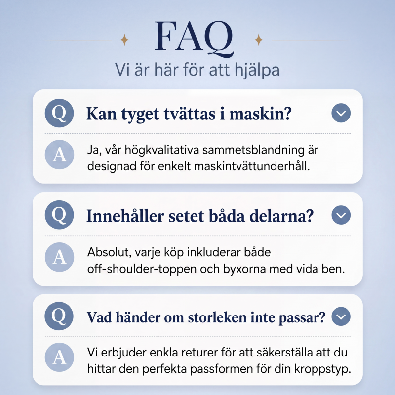 Set för kvinnor med axelbandslös topp och vida byxor