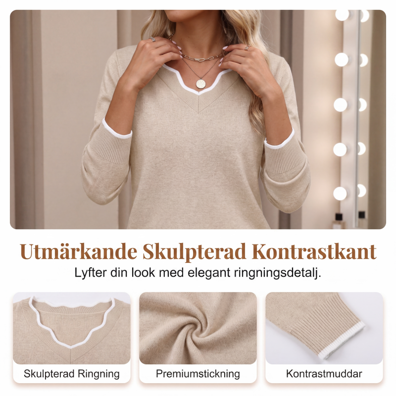 🥰Lediga långärmade stickad topp för kvinnor