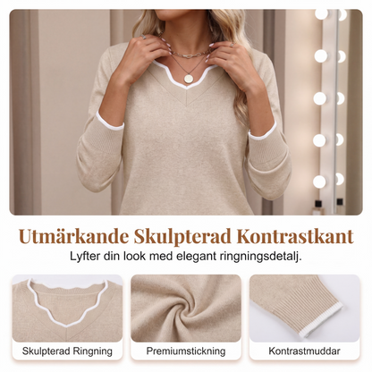 🥰Lediga långärmade stickad topp för kvinnor