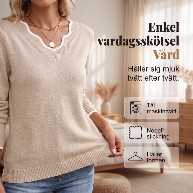 🥰Lediga långärmade stickad topp för kvinnor