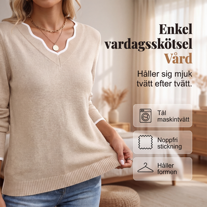 🥰Lediga långärmade stickad topp för kvinnor