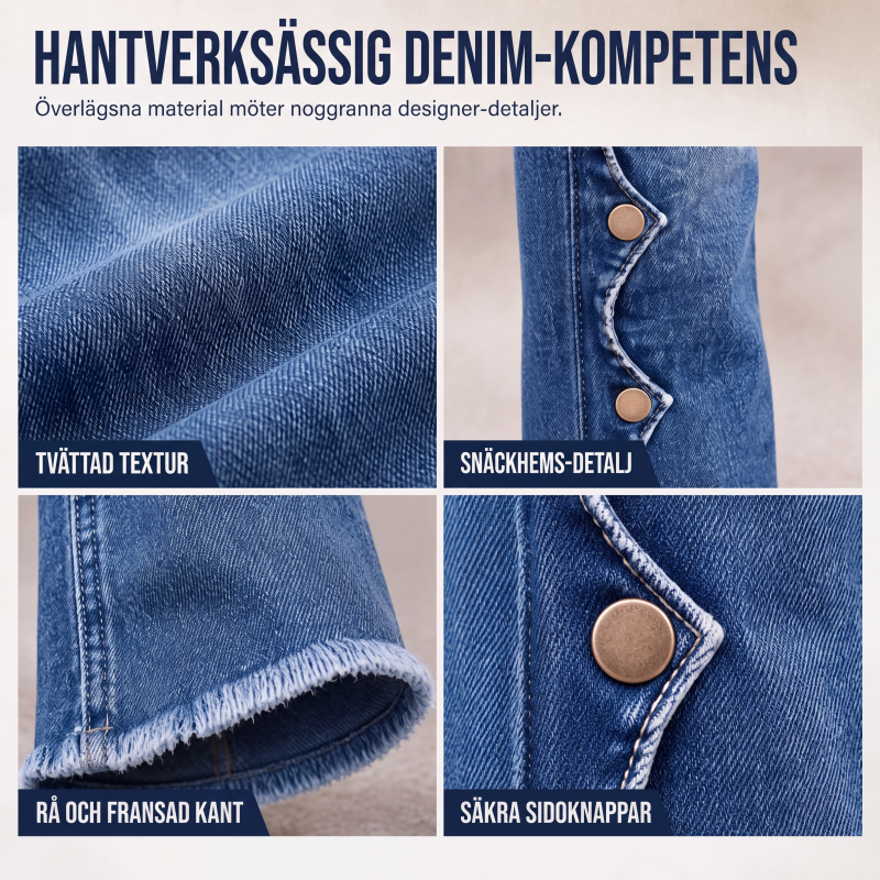 ⏰Sista dagen på rean – 50 % rabatt💃Damernas högmidjade slitna bootcut-jeans