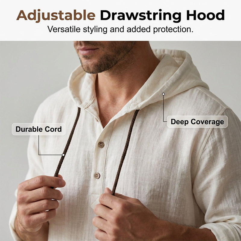 ⌛Tidsbegränsat erbjudande – Långärmad, andningsbar hoodie för män i casualstil