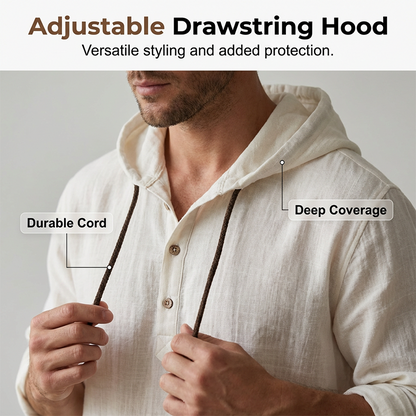 ⌛Tidsbegränsat erbjudande – Långärmad, andningsbar hoodie för män i casualstil