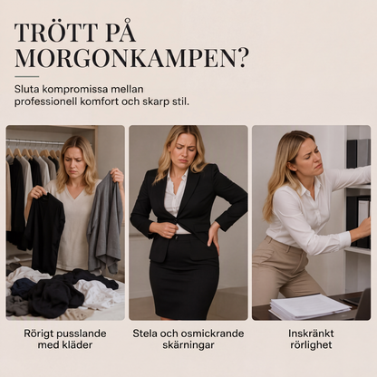 Kvinnlig jumpsuit med långa ärmar, V-ringning och skärp