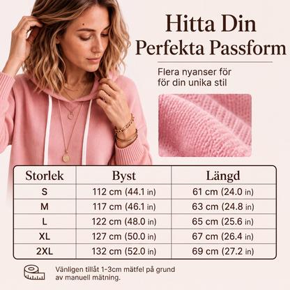 Kvinnors lediga huvtröja i stickad