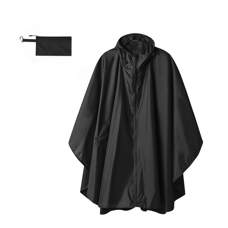 Unisex Vattentät Lätt Huvad Regnponcho
