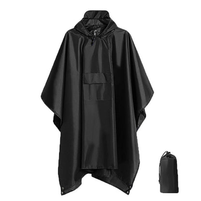 Unisex Vattentät Lätt Huvad Regnponcho