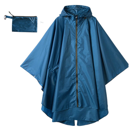 Unisex Vattentät Lätt Huvad Regnponcho