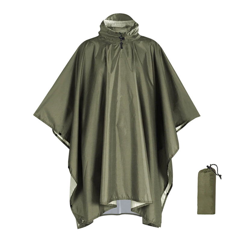 Unisex Vattentät Lätt Huvad Regnponcho