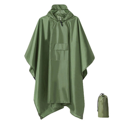 Unisex Vattentät Lätt Huvad Regnponcho