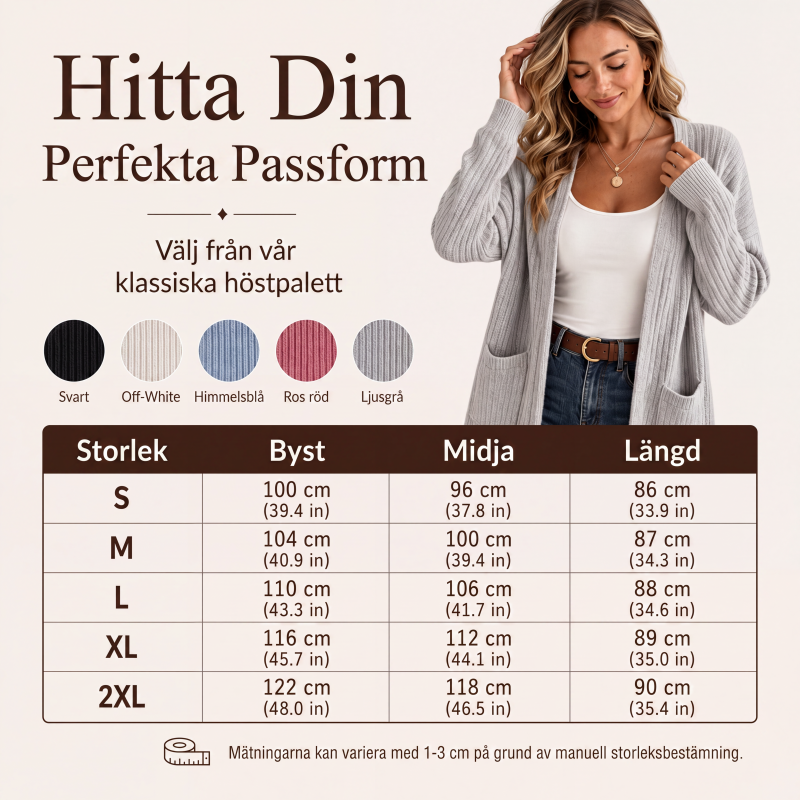Damkofta med räfflad stickning