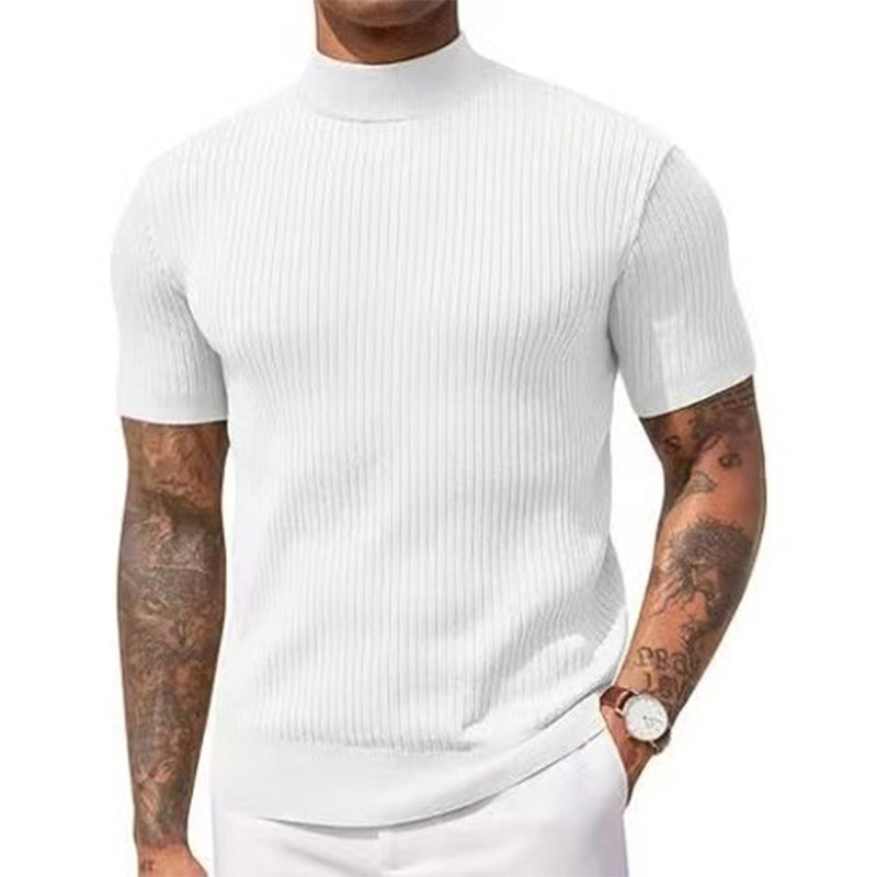 Casual Slim Fit T-Shirt med Polokrage för Herr