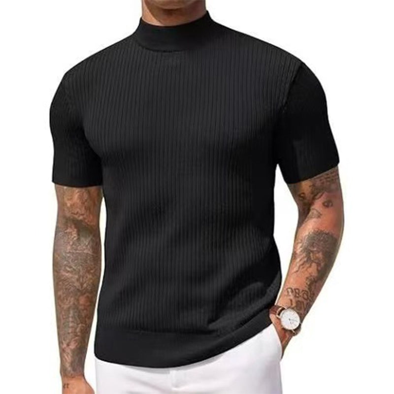 Casual Slim Fit T-Shirt med Polokrage för Herr