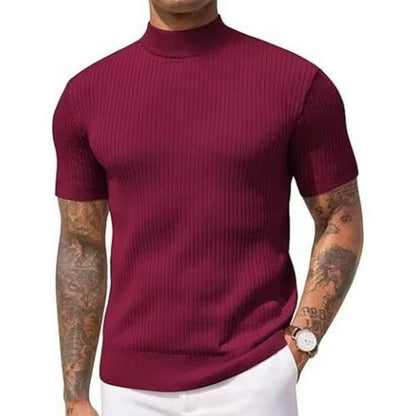 Casual Slim Fit T-Shirt med Polokrage för Herr