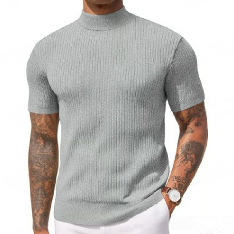 Casual Slim Fit T-Shirt med Polokrage för Herr