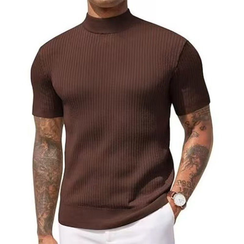 Casual Slim Fit T-Shirt med Polokrage för Herr