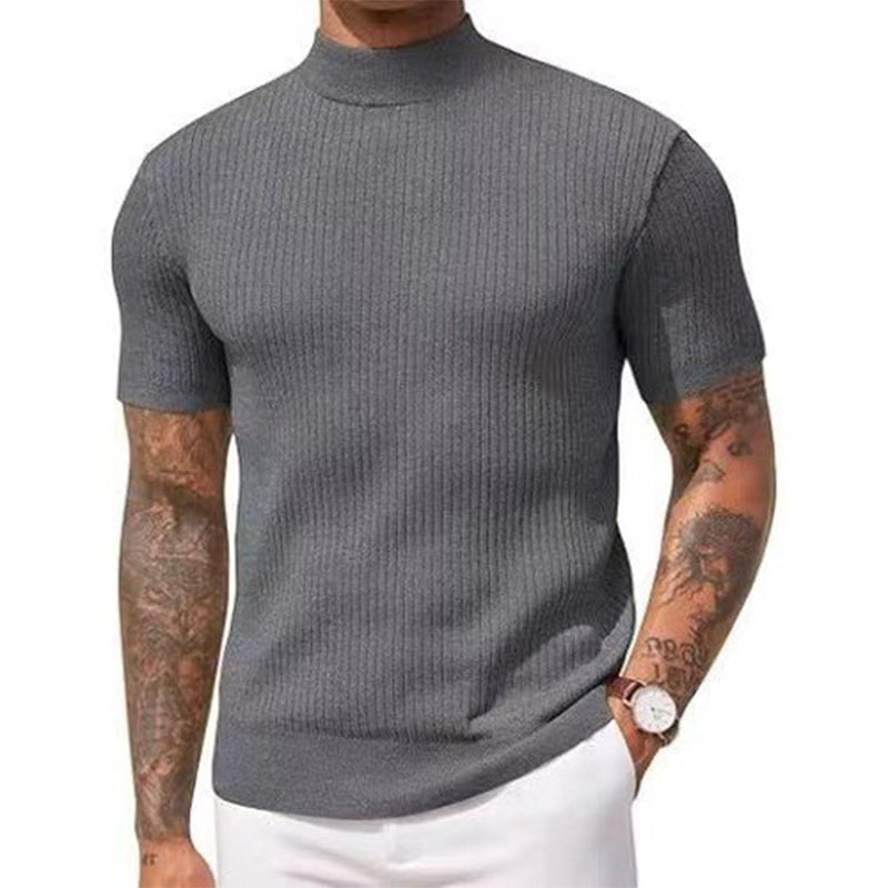 Casual Slim Fit T-Shirt med Polokrage för Herr