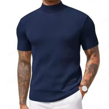 Casual Slim Fit T-Shirt med Polokrage för Herr