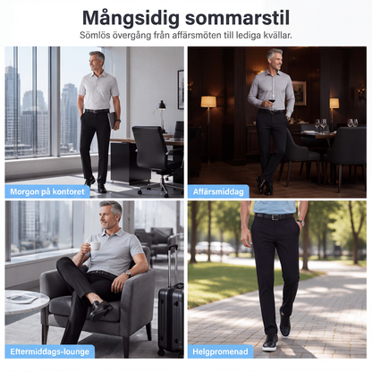 Klassiska fritidsbyxor i isilke för män