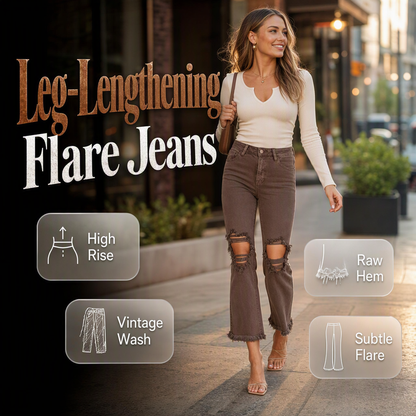Flare-jeans som får benen att se längre ut