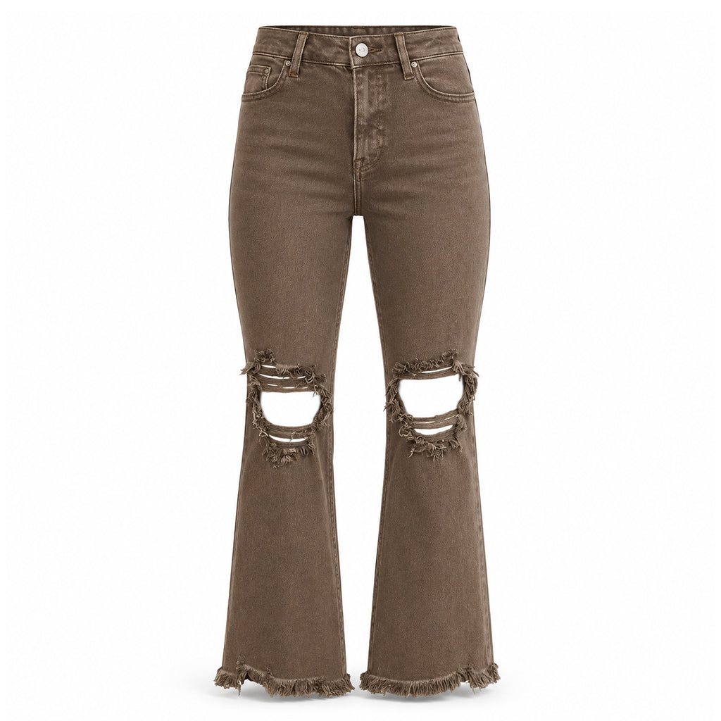 Flare-jeans som får benen att se längre ut