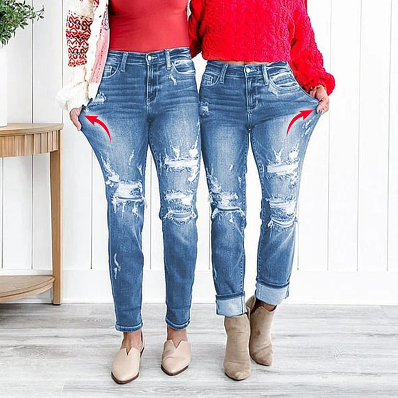 Nyhet✨ 🌟 Mellanhöga jeans med fantastisk stretch – perfekt passform som återgår till formen