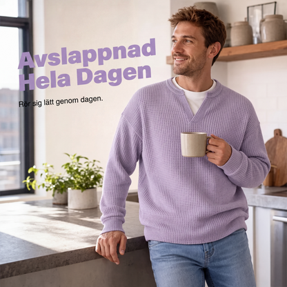 Skiktad komfort vaffel-T-shirt
