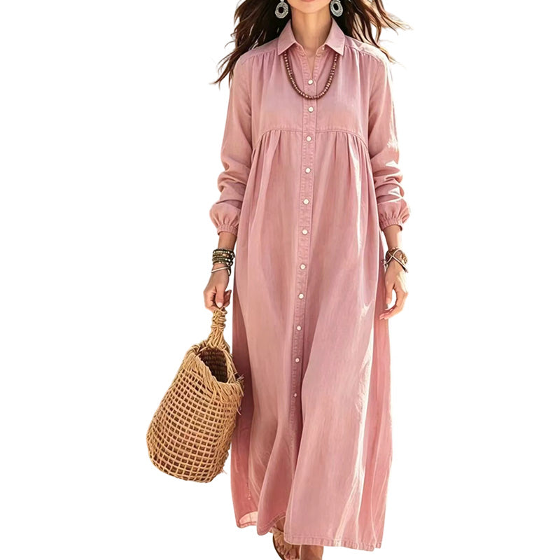 💰 Halva priset! 👗 Maxiklänning med enkel och bekväm passform – mjukt fallande tyg, lätt att bära hela dagen.✨