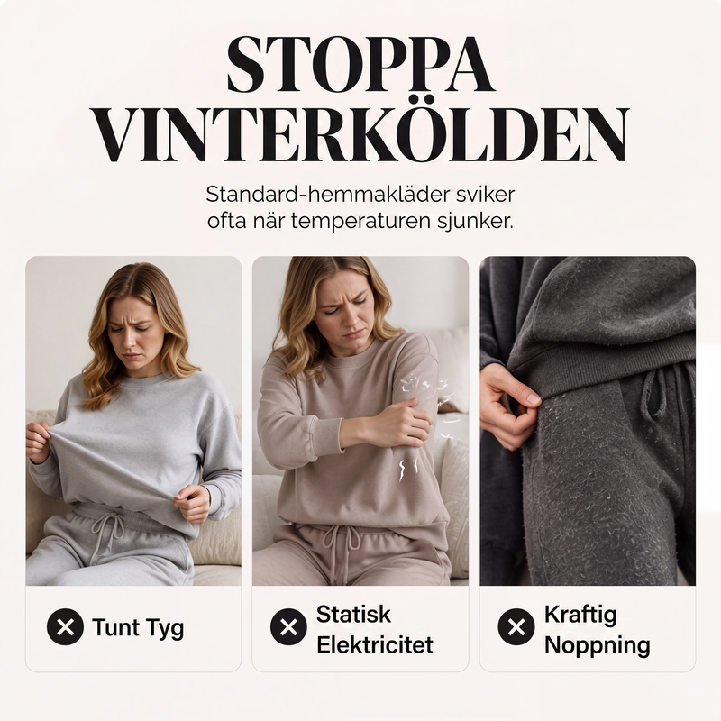 Set med lurkade tröja och byxor i kabelstickad plysch för kvinnor