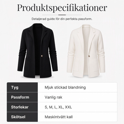 💰 Halva priset! 🧥 Stickad kofta med mjuk slagkrage, passar till vardag och fest. ✨