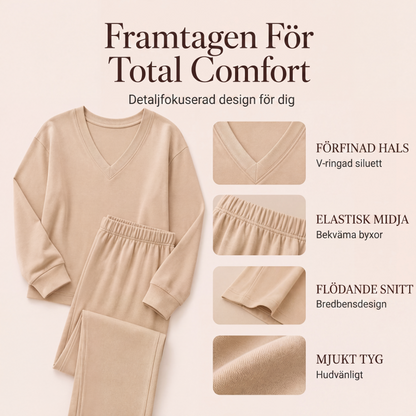 Set med axelbandslös tröja och byxor för kvinnor