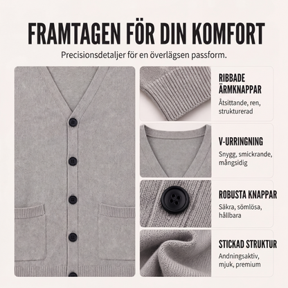 Kopplad tröja med V-ringning för män, ledig stil