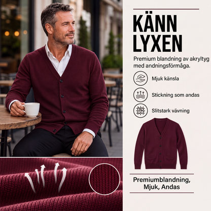Kopplad tröja med V-ringning för män, ledig stil