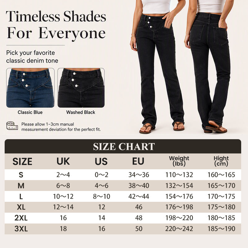 Asymmetriska jeans med hög midja och korsat ben för damer