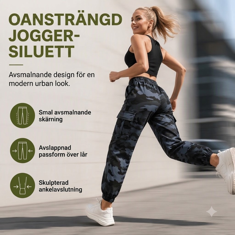 Bästsäljare🔥 👖 Cargo joggers med multifickor – stretchig komfort för urban livsstil