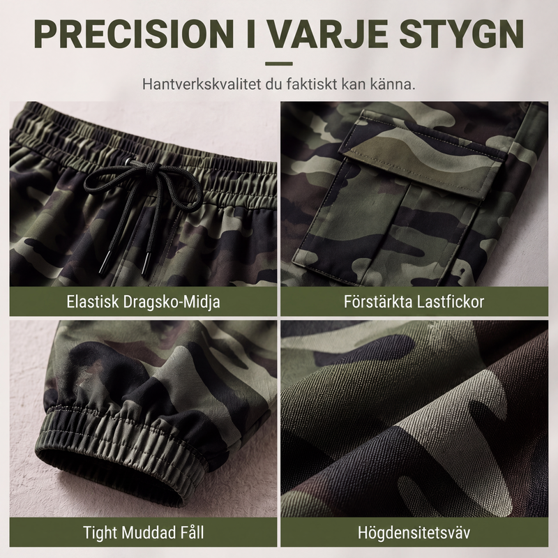 Bästsäljare🔥 👖 Cargo joggers med multifickor – stretchig komfort för urban livsstil