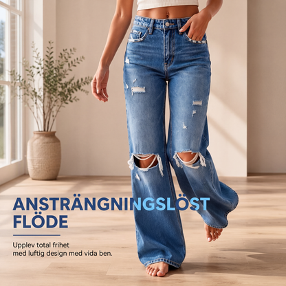 👖Chica jeans med hög midja och revor för kvinnor