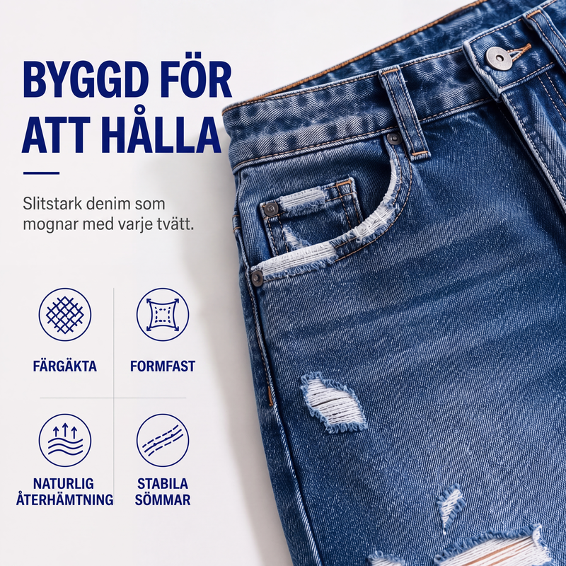 👖Chica jeans med hög midja och revor för kvinnor