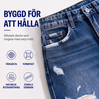 👖Chica jeans med hög midja och revor för kvinnor