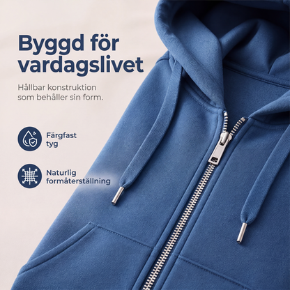 🧥Medellång huvtröja för kvinnor, ledig kofta med dragkedja och fickor