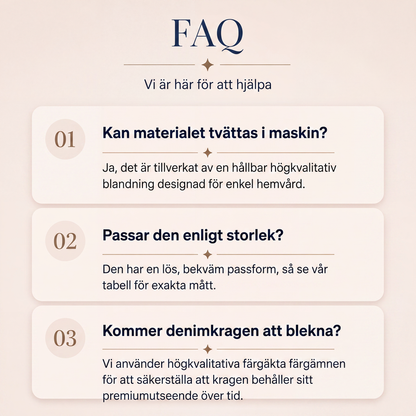Bästsäljare🔥-Damls sweatshirt med långa ärmar och denim patchwork