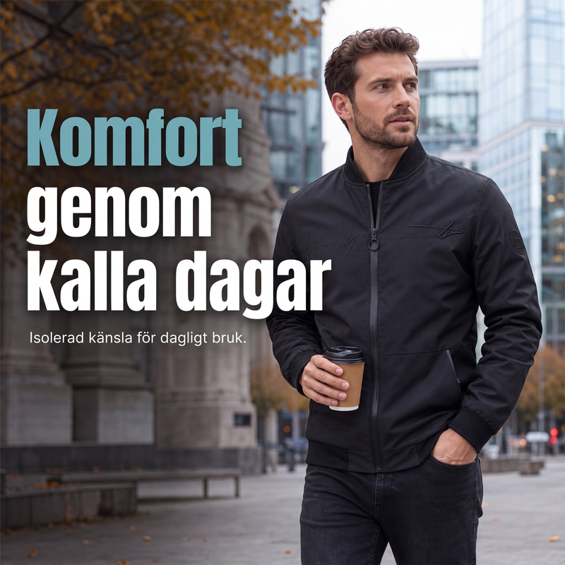 Klassisk ledig bomberjacka för män
