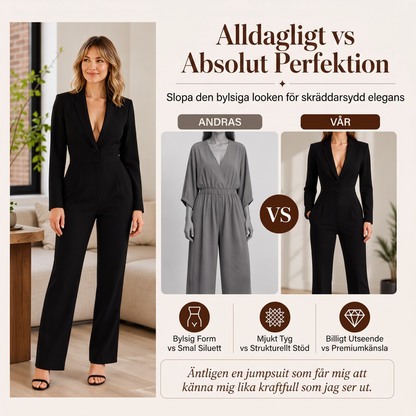 Kvinnors eleganta kavaj-jumpsuit