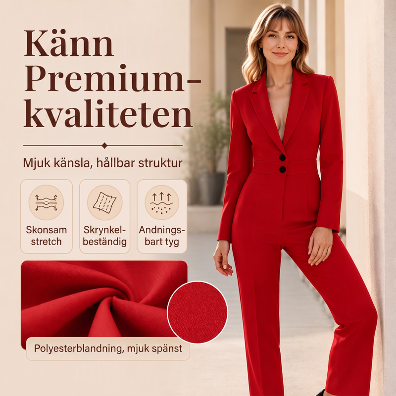Kvinnors eleganta kavaj-jumpsuit