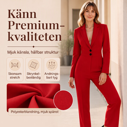 Kvinnors eleganta kavaj-jumpsuit