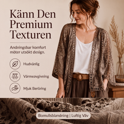Damernas löst hängande hålig spetskofta