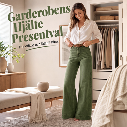 🔥50% rabatt! 👖 Vintage högmidjade bredbenta jeans – benförlängande, bekväm passform, enkel att styla dag som kväll. ✨